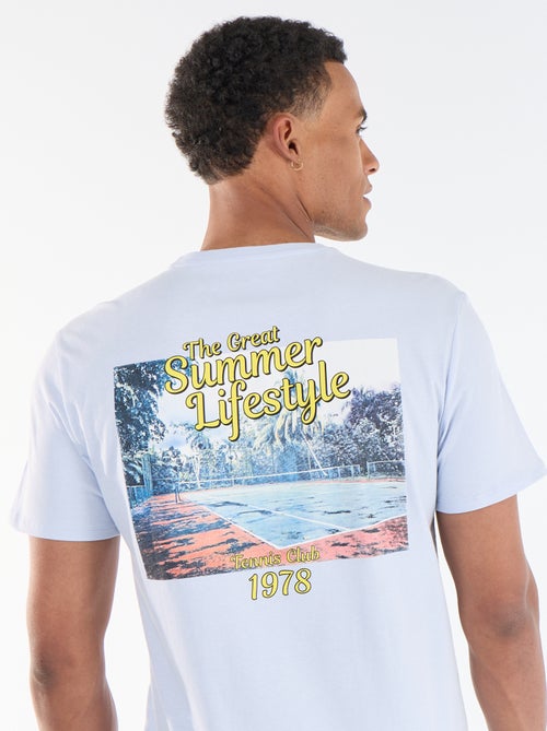 Kurzarm-T-Shirt mit beidseitigem Print - Kiabi