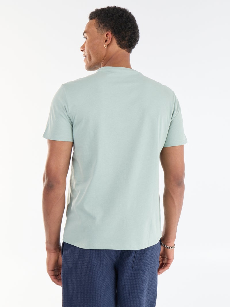 Kurzarm-T-Shirt mit beidseitigem Print Grün - Kiabi
