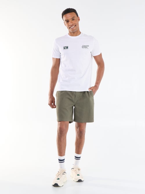 Kurzarm-T-Shirt mit beidseitigem Print - Kiabi