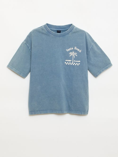 Kurzarm-T-Shirt mit Botschaftsprint - Kiabi