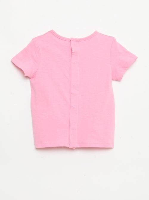 Kurzarm-T-Shirt mit Druck und Stickerei - Kiabi