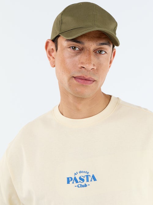 Kurzarm-T-Shirt mit Drucken und Stickereien vorne und hinten - Kiabi