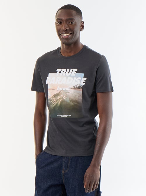 Kurzarm-T-Shirt mit Fantasie-Print - Kiabi