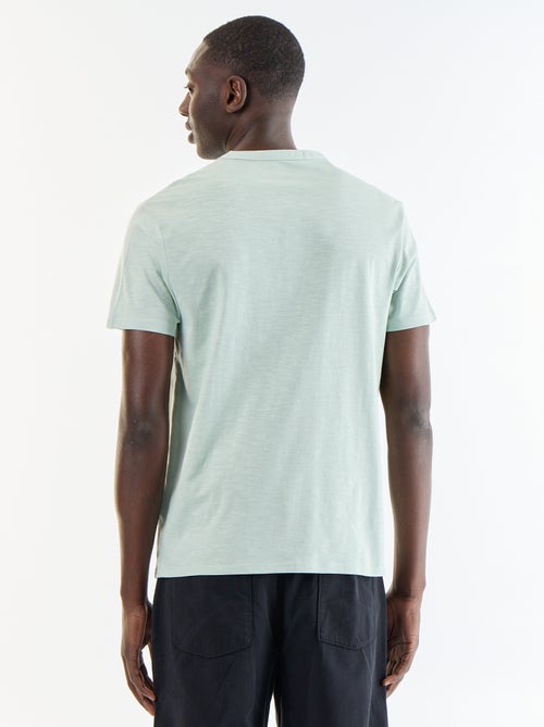 Kurzarm-T-Shirt mit Henley-Ausschnitt - Kiabi
