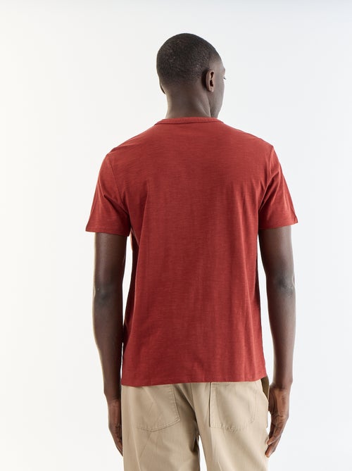 Kurzarm-T-Shirt mit Henley-Ausschnitt - Kiabi