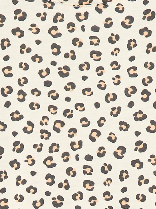 Kurzarm-T-Shirt mit Leopardenmuster - Kiabi