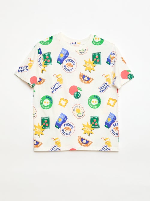 Kurzarm-T-Shirt mit Muster - Kiabi