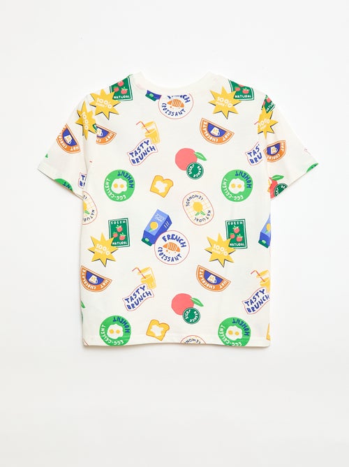 Kurzarm-T-Shirt mit Muster - Kiabi