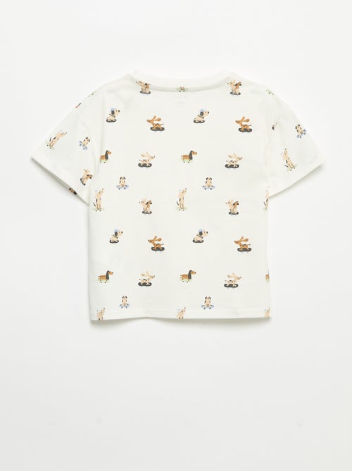 Kurzarm-T-Shirt mit Muster - Kiabi