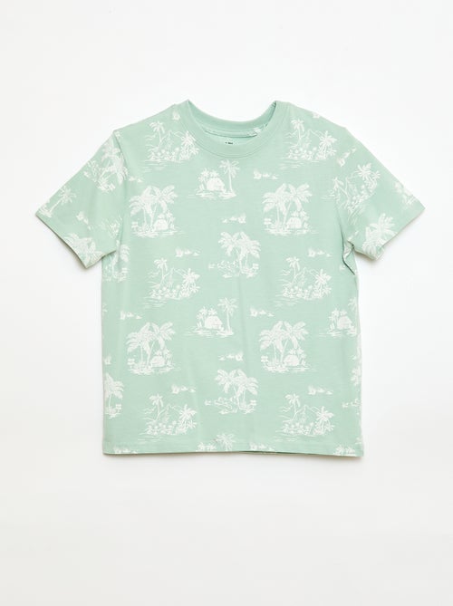 Kurzarm-T-Shirt mit Muster - Kiabi