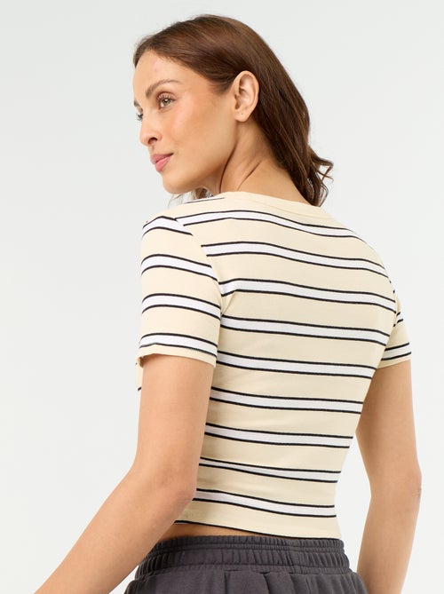 Kurzarm-T-Shirt mit Musterdruck - Kiabi Kurzarm-T-Shirt mit Musterdruck - Kiabi
