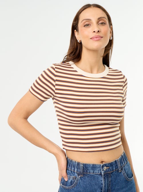Kurzarm-T-Shirt mit Musterdruck - Kiabi Kurzarm-T-Shirt mit Musterdruck - Kiabi