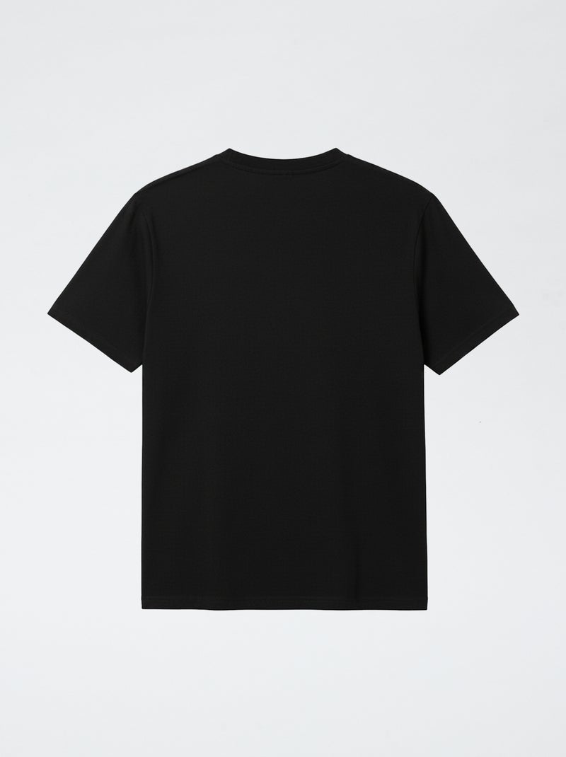 Kurzarm-T-Shirt mit Print Schwarz - Kiabi
