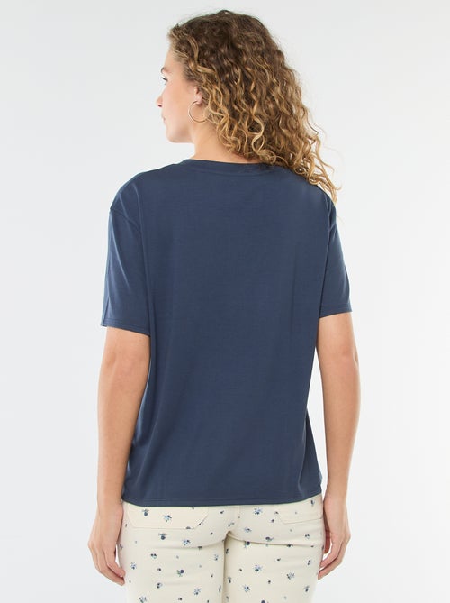 Kurzarm-T-Shirt mit V-Ausschnitt - Kiabi Kurzarm-T-Shirt mit V-Ausschnitt - Kiabi