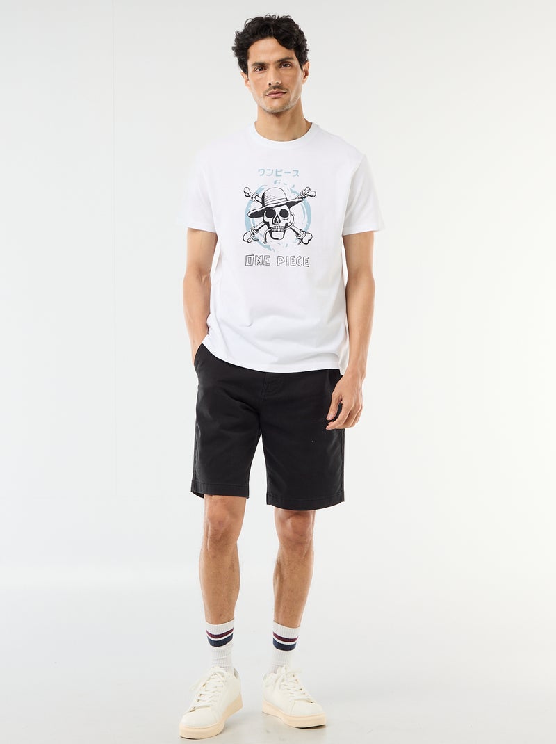 Kurzarm-T-Shirt 'One Piece' Weiß - Kiabi