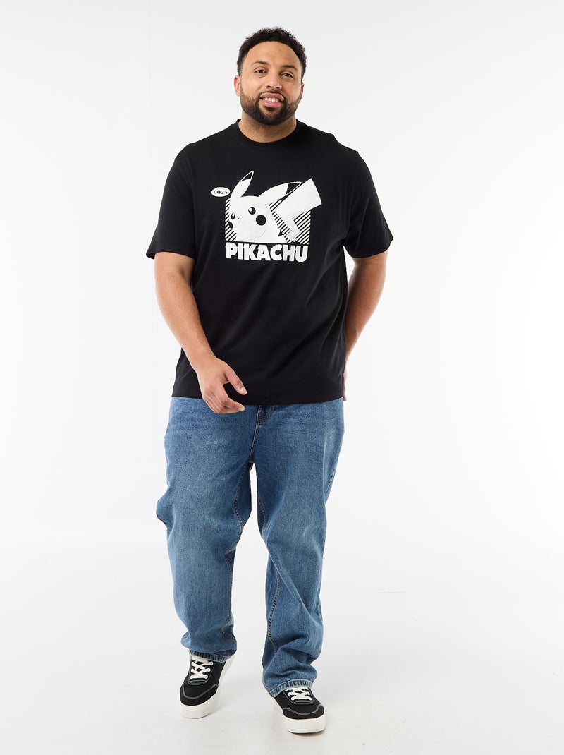 Kurzarm-T-Shirt "Pikachu" "Pokémon" Schwarz - Kiabi
