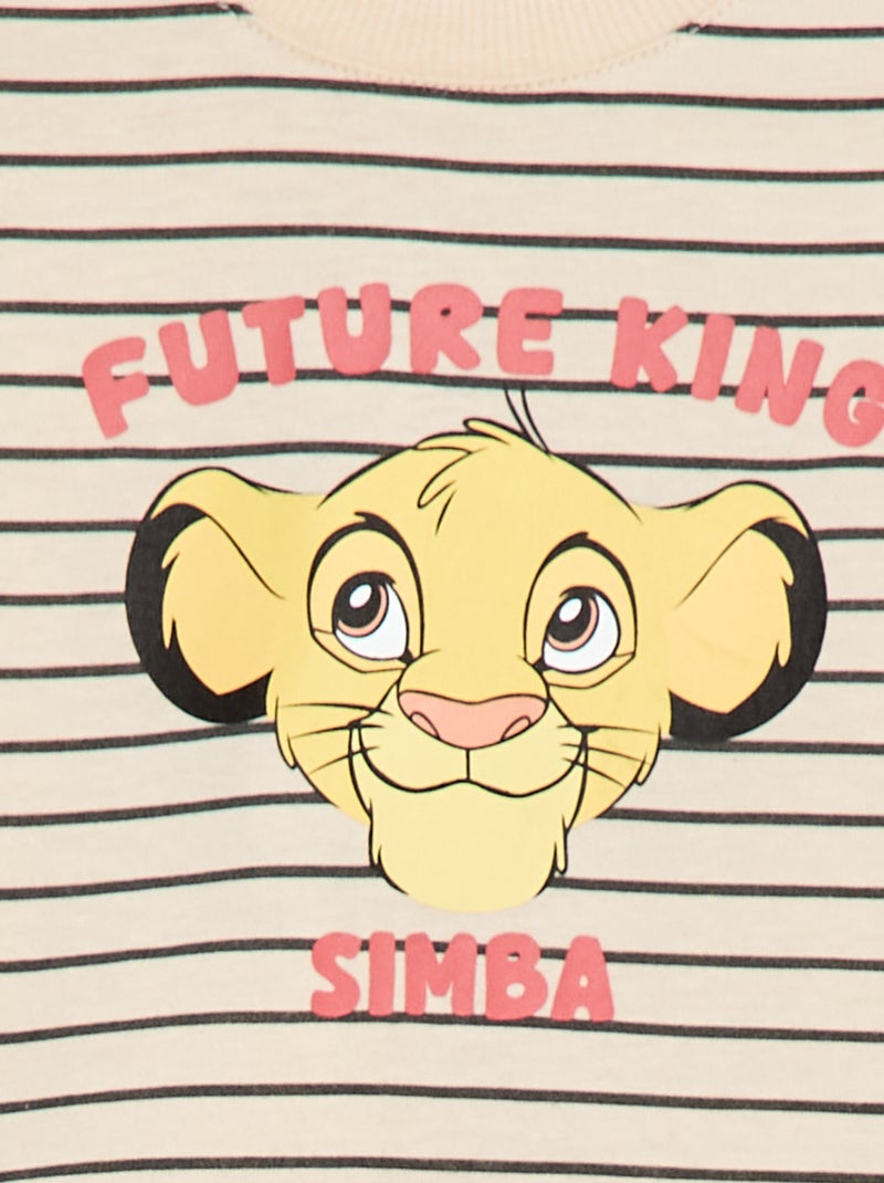 Kurzarm-T-Shirt 'Simba' 'Disney' Weiß - Kiabi