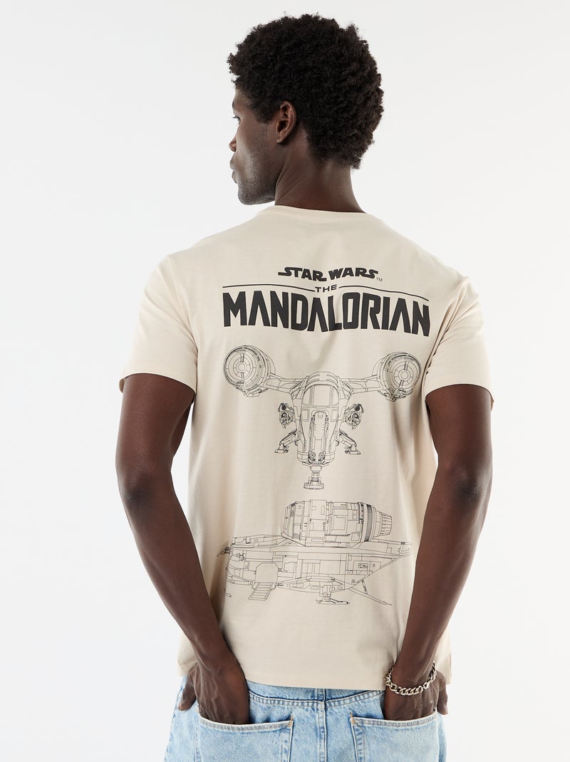Kurzarm-T-Shirt "Star Wars" "The Mandalorian" Beige - Kiabi