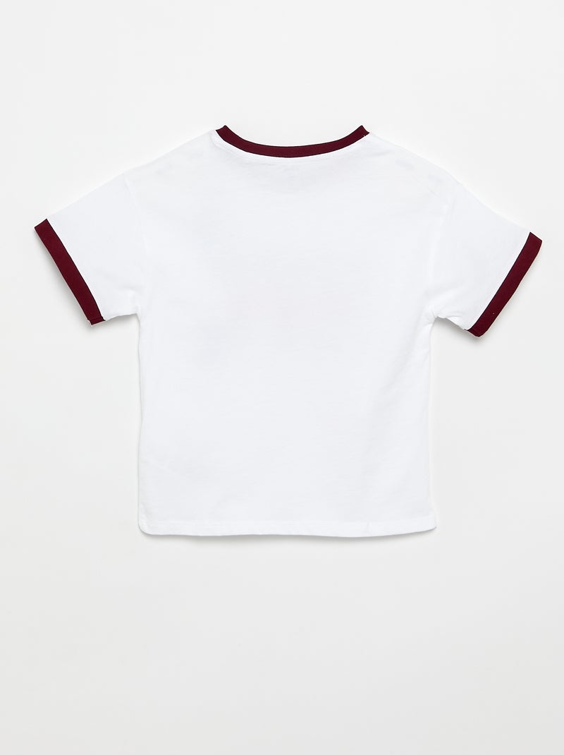 Kurzarm-T-Shirt 'Stitch' Weiß - Kiabi
