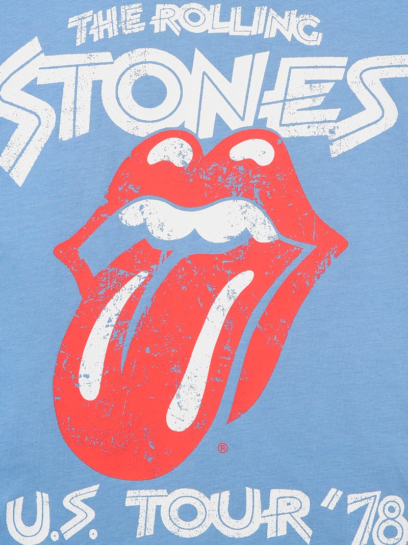 Kurzarm-T-Shirt 'The Rolling Stone' Blau - Kiabi