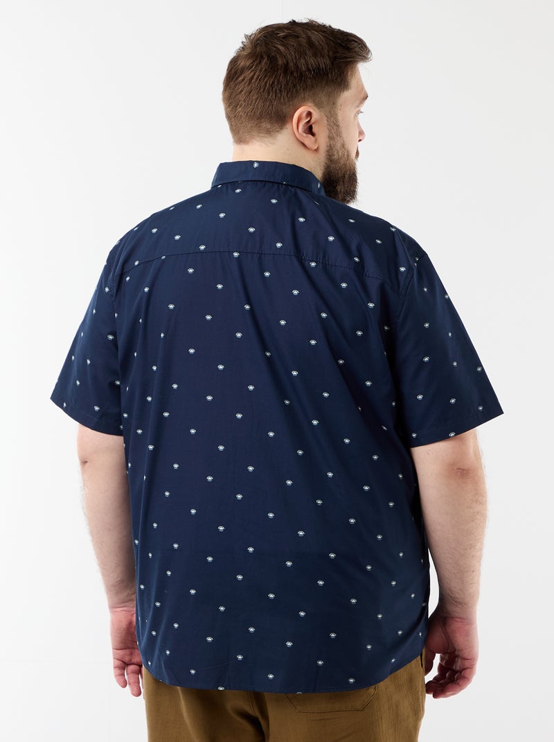 Kurzarmhemd mit Muster Blau - Kiabi