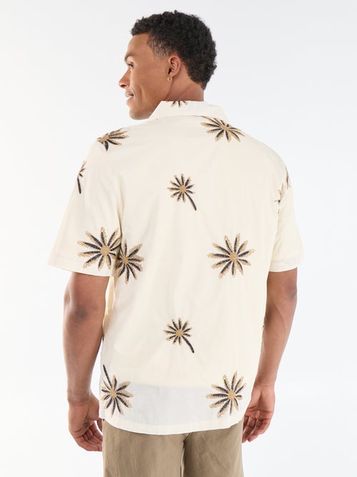 Kurzarmhemd mit Stickmuster - Kiabi Kurzarmhemd mit Stickmuster - Kiabi