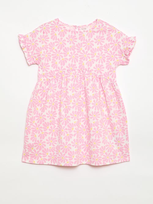 Kurzarmkleid aus Baumwolle - Kiabi