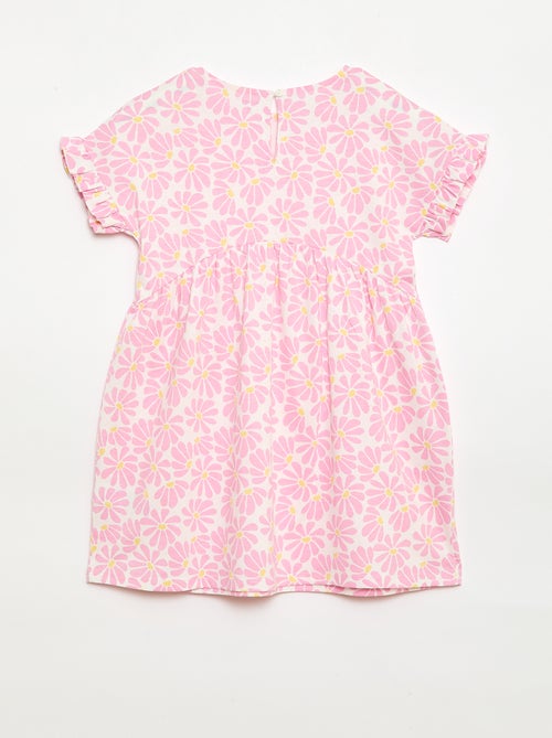 Kurzarmkleid aus Baumwolle - Kiabi