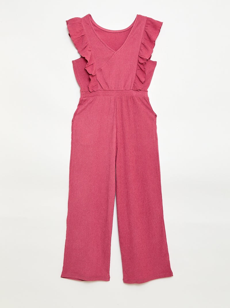 Kurzärmliger Hosen-Overall Lila - Kiabi