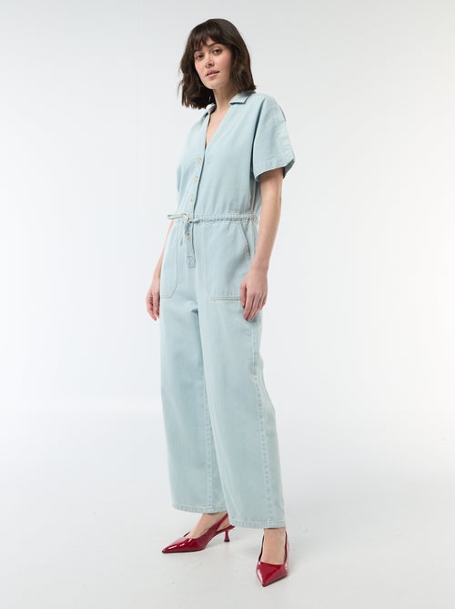 Kurzärmliger Jeans-Jumpsuit - Kiabi