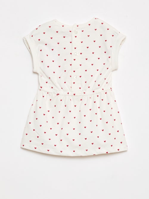 Kurzärmliges Baumwoll-Jerseykleid - Kiabi