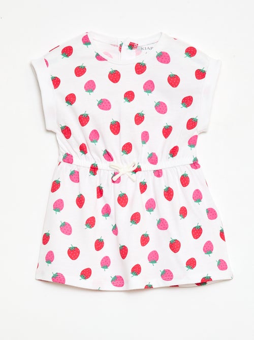 Kurzärmliges Kleid aus Baumwolljersey - Kiabi