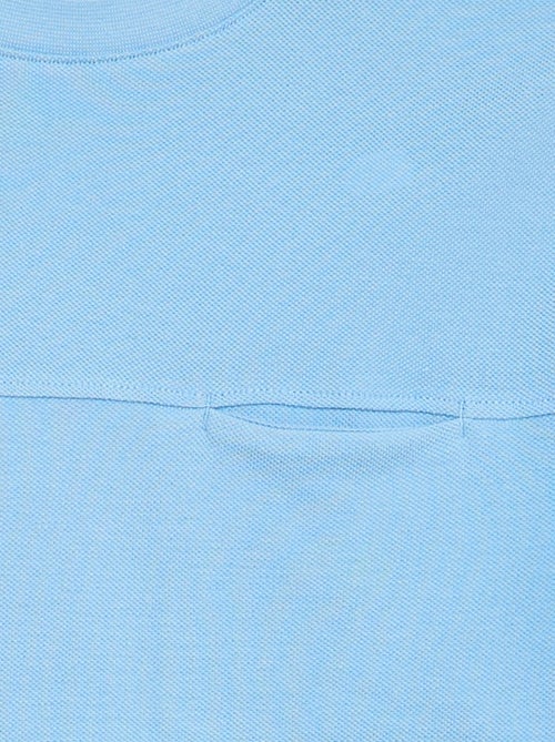 Kurzärmliges T-Shirt aus Piqué-Baumwolle - Kiabi