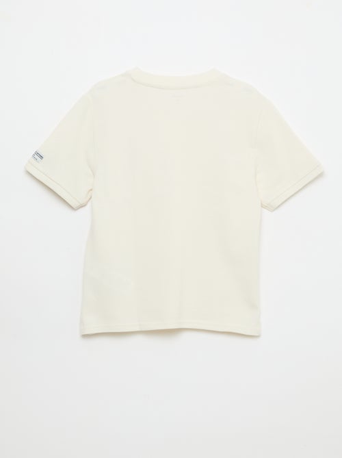 Kurzärmliges T-Shirt aus Piqué-Baumwolle - Kiabi