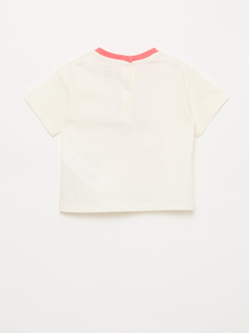 Kurzärmliges T-Shirt mit 'Mickey'-Druck Weiß - Kiabi