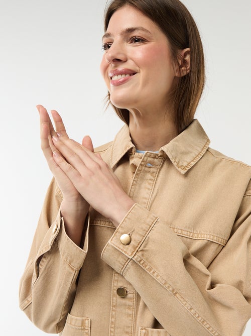 Kurze Jeansjacke mit 2 aufgesetzten Taschen - Kiabi