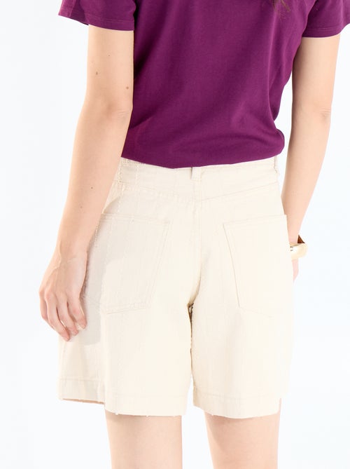 Kurze Shorts mit verspielten Ziernähten - Kiabi