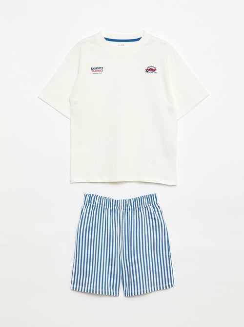 Kurzer 2-teiliger Pyjama: T-Shirt + Shorts - Kiabi