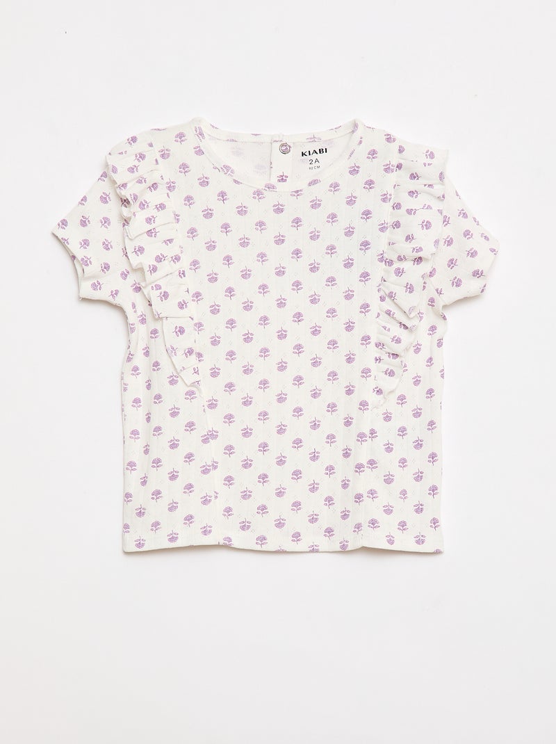 Kurzer 2-teiliger Pyjama Weiß - Kiabi