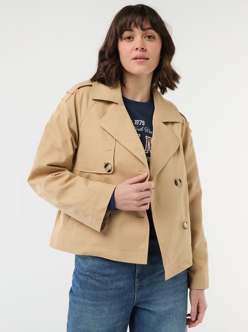 Kurzer Baumwoll-Trenchcoat - Kiabi Kurzer Baumwoll-Trenchcoat - Kiabi