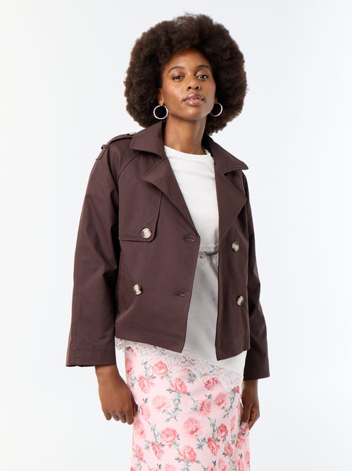 Kurzer Baumwoll-Trenchcoat - Kiabi Kurzer Baumwoll-Trenchcoat - Kiabi