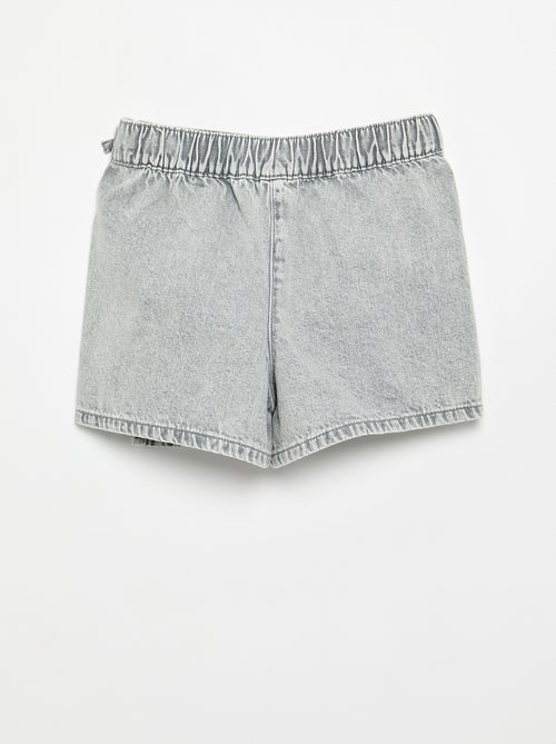 Kurzer Denim-Rock-Short mit Schleifen - Kiabi