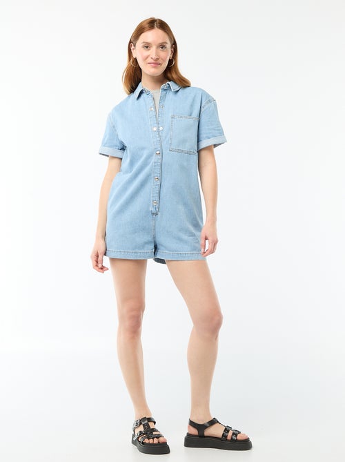 Kurzer Jeans-Jumpsuit - Kiabi