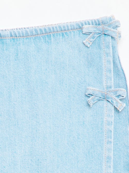 Kurzer Jeans-Rock-Short mit Schleifen - Kiabi