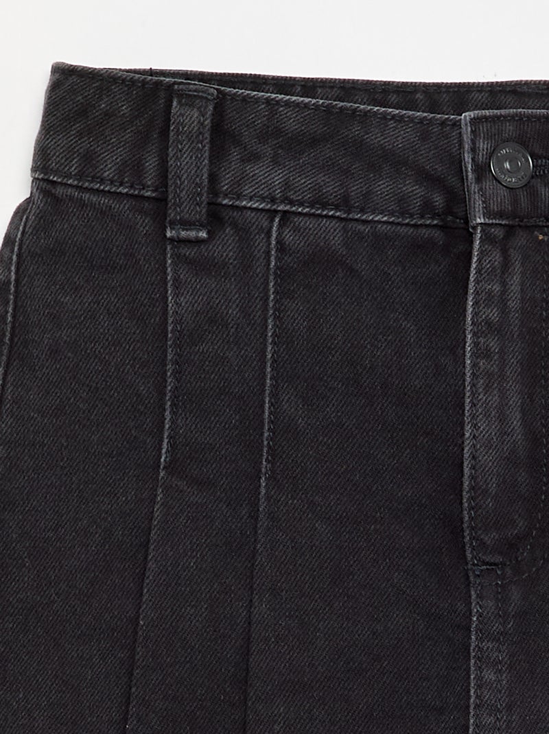 Kurzer Jeans-Rock-Short Schwarz - Kiabi