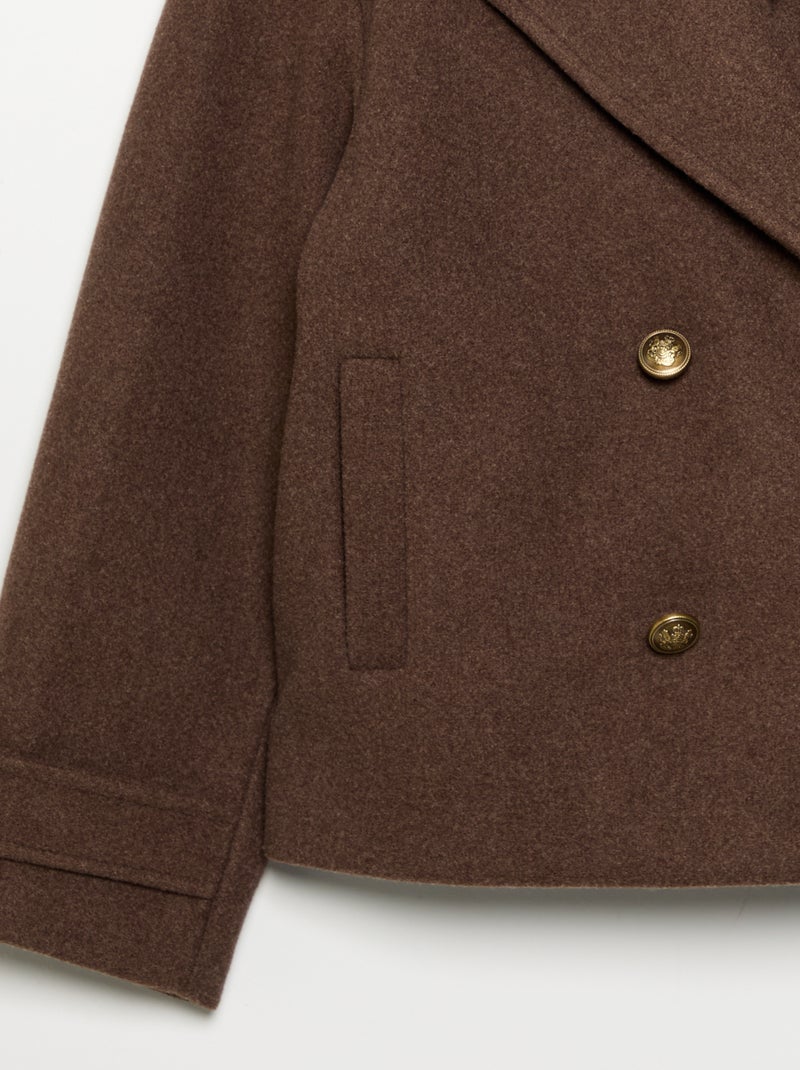 Kurzer Mantel im Paletot-Stil Marron - Kiabi