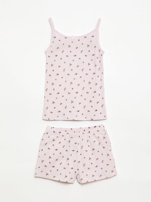 Kurzer Pyjama-Set mit Trägertop und gemusterten Shorts – 2-teilig - Kiabi