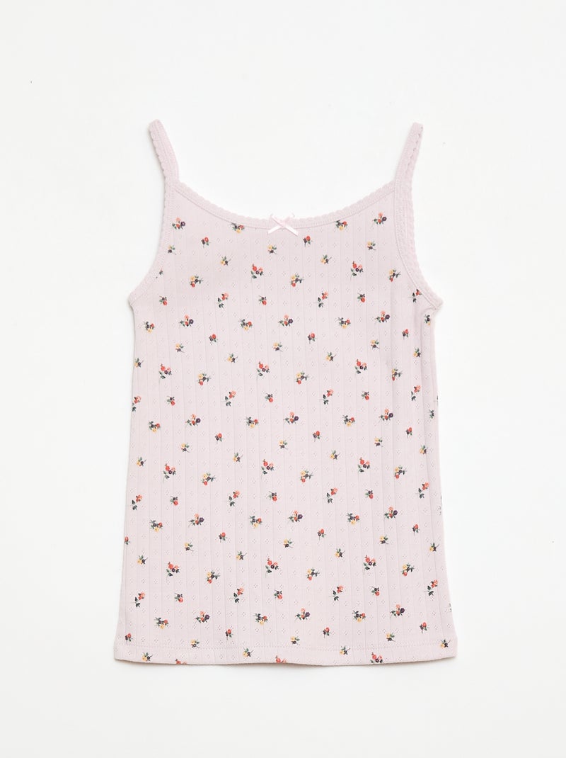 Kurzer Pyjama-Set mit Trägertop und gemusterten Shorts – 2-teilig Lila - Kiabi
