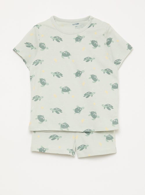 Kurzer Pyjama-Set T-Shirt + Shorts - 2-teilig - Kiabi