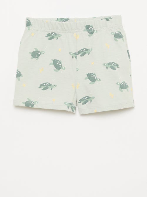 Kurzer Pyjama-Set T-Shirt + Shorts - 2-teilig - Kiabi
